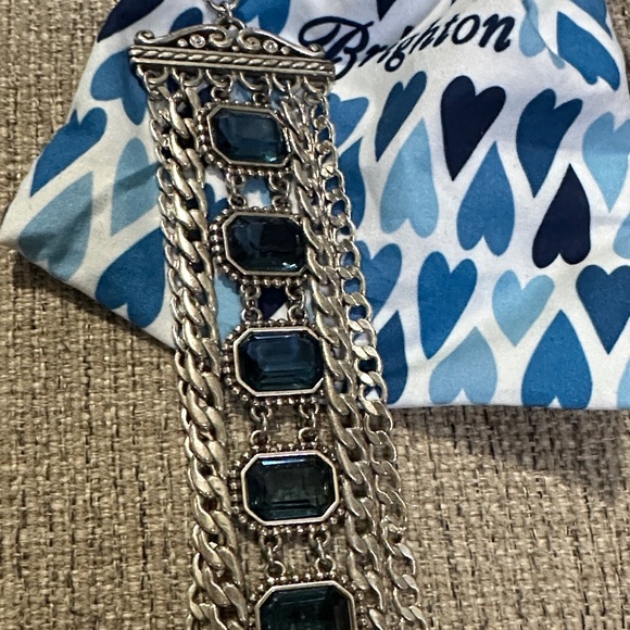 Brighton VTG Le Ritz Blue Swarovski Crystals bracelet - Picture 3 of 5